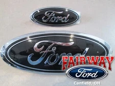 22 thru 25 Explorer OEM Ford Smoke and Black Oval Emblem Kit Front and Rear