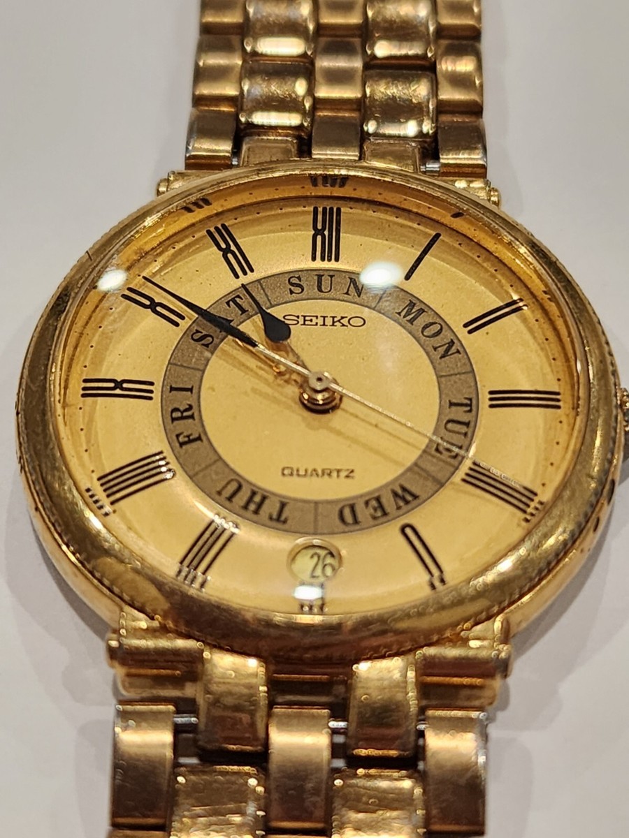 Vintage Seiko Quartz Watch 6F26-6019 Japan Z1636E 751347 | eBay