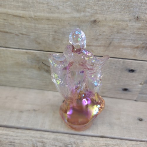 Fenton Art Carnival Glas irisierend Sonnenuntergang rosa Wasser Meer Nymphe Figur - Bild 12 von 24
