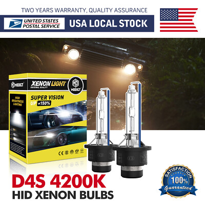 2Pcs D4S HID Xenon Car Headlight Light Lamp Bulb 35W 4200K Direct Replacement