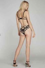 Agent Provocateur Haylie Black Bra 32B Brief AP2 UK 8-10 BNWT