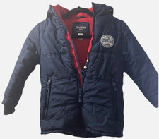 Oshkosh B'Gosh Kids Hooded Puffer Jacket Size Large 7 Nautical Blue Red VTG