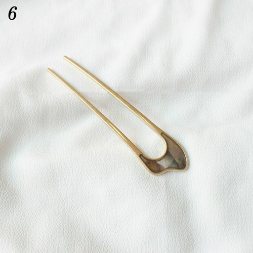 Ancienne épingle à cheveux longue en forme de U pour femme bâtons cristal fourchette pince à cheveux U \ - Photo 33/51