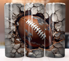 Football Cup Tumbler 20oz Tumbler 20 oz Skinny Cup Mug Lid