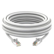 25FT Cat6 PoE IP Camera NVR Ethernet Cable Outdoor/Indoor RJ45 Jacks Cord Wire