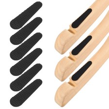 60 Pcs Clothes Hanger Grips Non-Slip Rubber 53mm Silicone Dotted Design, Black