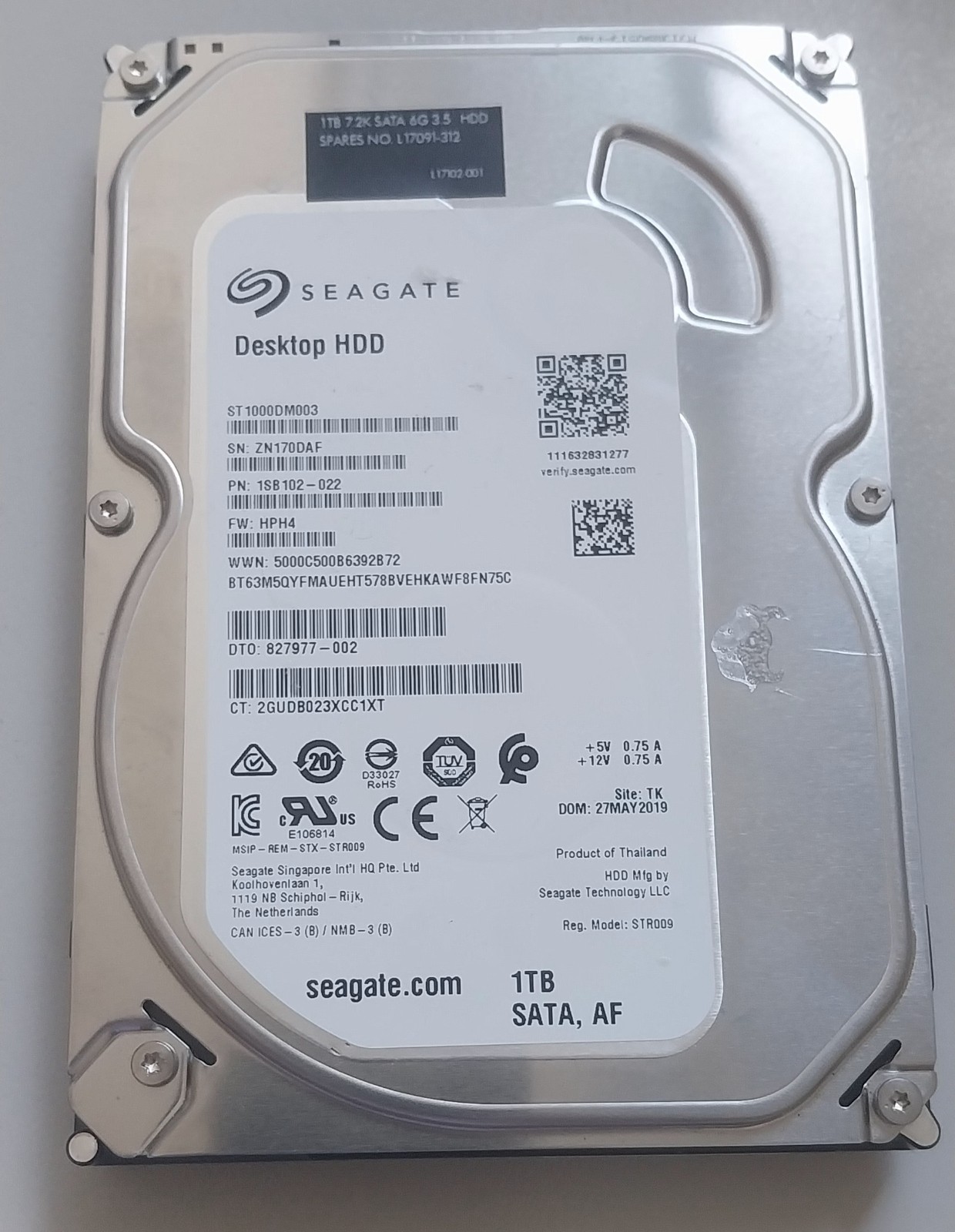 Hard disk Seagate ST1000DM003