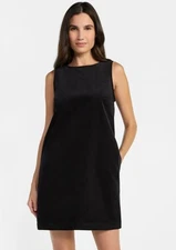 Time and Tru Women's Corduroy Shift Dress,  NEW , Black Soot Large L (12-14)