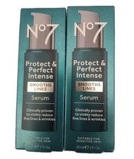 Lot Of 2 No7 Protect Perfect Intense Smooths Lines Serum 1 oz