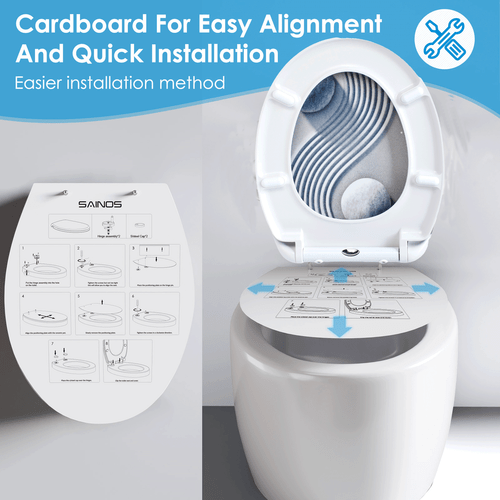 WC Sitz toilettendeckel Duroplast Klobrille mit absenkautomatik Toilettensitz - Bild 8 von 9