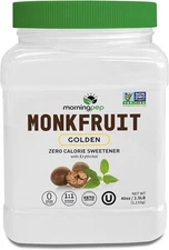 Morning Pep Monk Fruit Sweetener, golden Sugar Substitute, 2.5 lb, Keto Friendly