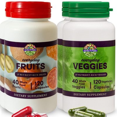 Garden OF Health Fruits Veggies Whole Food Capsules Daily Nutrition 240 Capsules