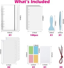 Reusable Sticker Book 100 Sheets, Sticker Collecting Book with Pockets, Sticker