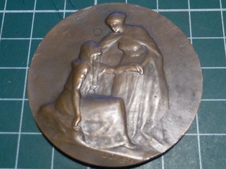 FRANCE MEDAILLE (Br) CHARITE HEUREUX NOEL 1949 Par DESVIGNES 58 42gr