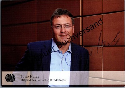 Original Autogramm Peter Heidt MdB FDP /// Autogramm Autograph signiert signed s