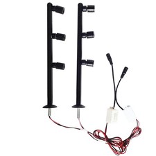 Showcase LED pole light 2pc Black spotlight for display Jewelry retail exhibit
