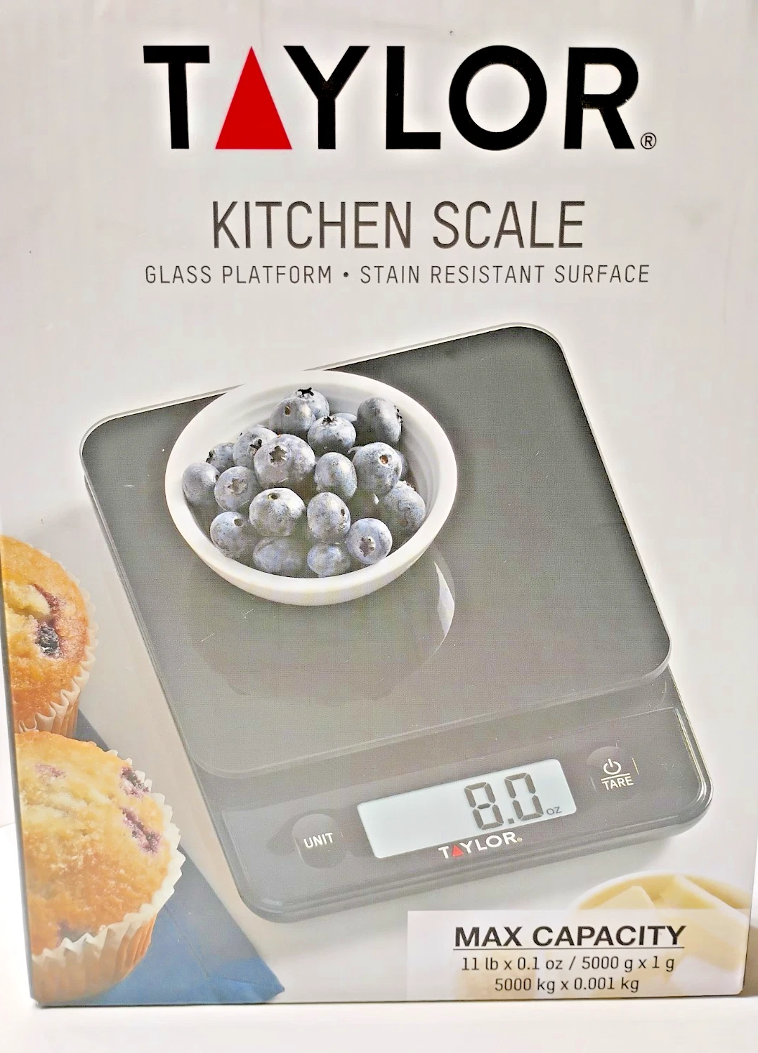 TAYLOR KITCHEN SCALE #5280385, MAX CAP.11LBs, 1 GALLON, DIGITAL NIB ! ( A6