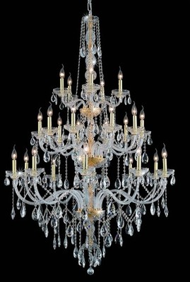 Elegant Lighting 7925G43/RC Verona 25 Light 43''W Crystal - Gold