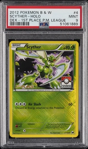 2012 POKEMON BLACK & WHITE DARK EXPLORERS #4 SCYTHER-HOLO PSA 9