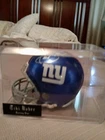 Tiki Barber Signed New York Giants Riddell Mini Football Helmet w/Display Case