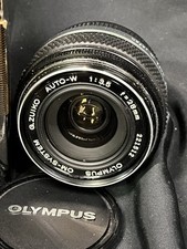 VTG OLYMPUS OM SYSTEM ZUIKO AUTO-W F3.5 F 28mm LENS NEAR MINT IN BOX JAPAN