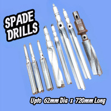 Spade Drill Insert Blade Holder Sizes Upto 62mm Dia x 720mm Lg Taper Shank