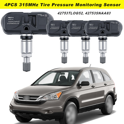 4PC  Tire Pressure Sensor TPMS 42753-TR3-A810 For Civic Odyssey A+