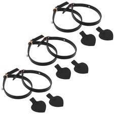3 Pairs Detachable Ankle Straps for Heels Black Adjustable Shoes