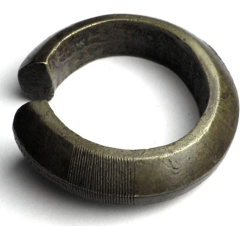 African Brass Manilla Currency Bracelet, West African Tribal Trade Money. BB22