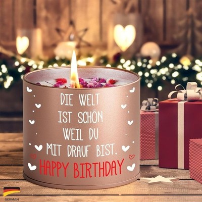 Geburtstagsgeschenk für Frauen, Kerze aus Metall Geschenke für Freundin Mama Oma