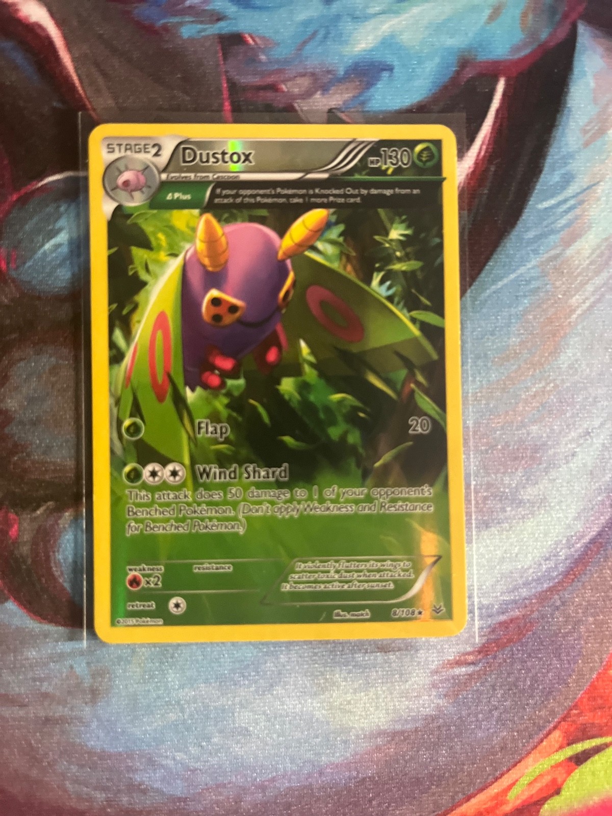 Dustox (8 Delta) 8/108 Reverse Holo XY - Roaring Skies NM Pokémon TCG