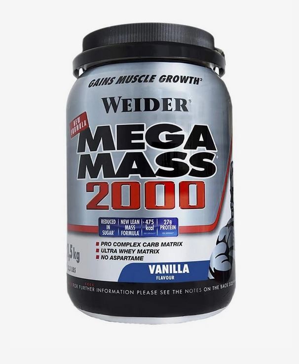 1999 EURkg Weider Mega Mass 2000 1500g Pulver Dose Massgainer Kohlenhydrate 6790₽