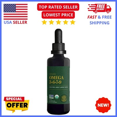 Global Healing Organic Omega 3 6 9 7 Fish-Free Non-GMO Seaberry Flaxseed Oil 2oz