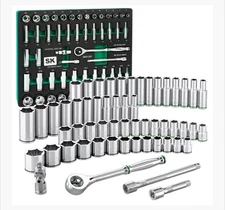 SK Professional Tools 3/8" Drive 56 Piece Metric/SAE Socket Set New Lifetime...
