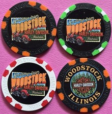 Harley Davidson Wide Print Poker Chip Woodstock HD in Woodstock. IL     (Pick 1)