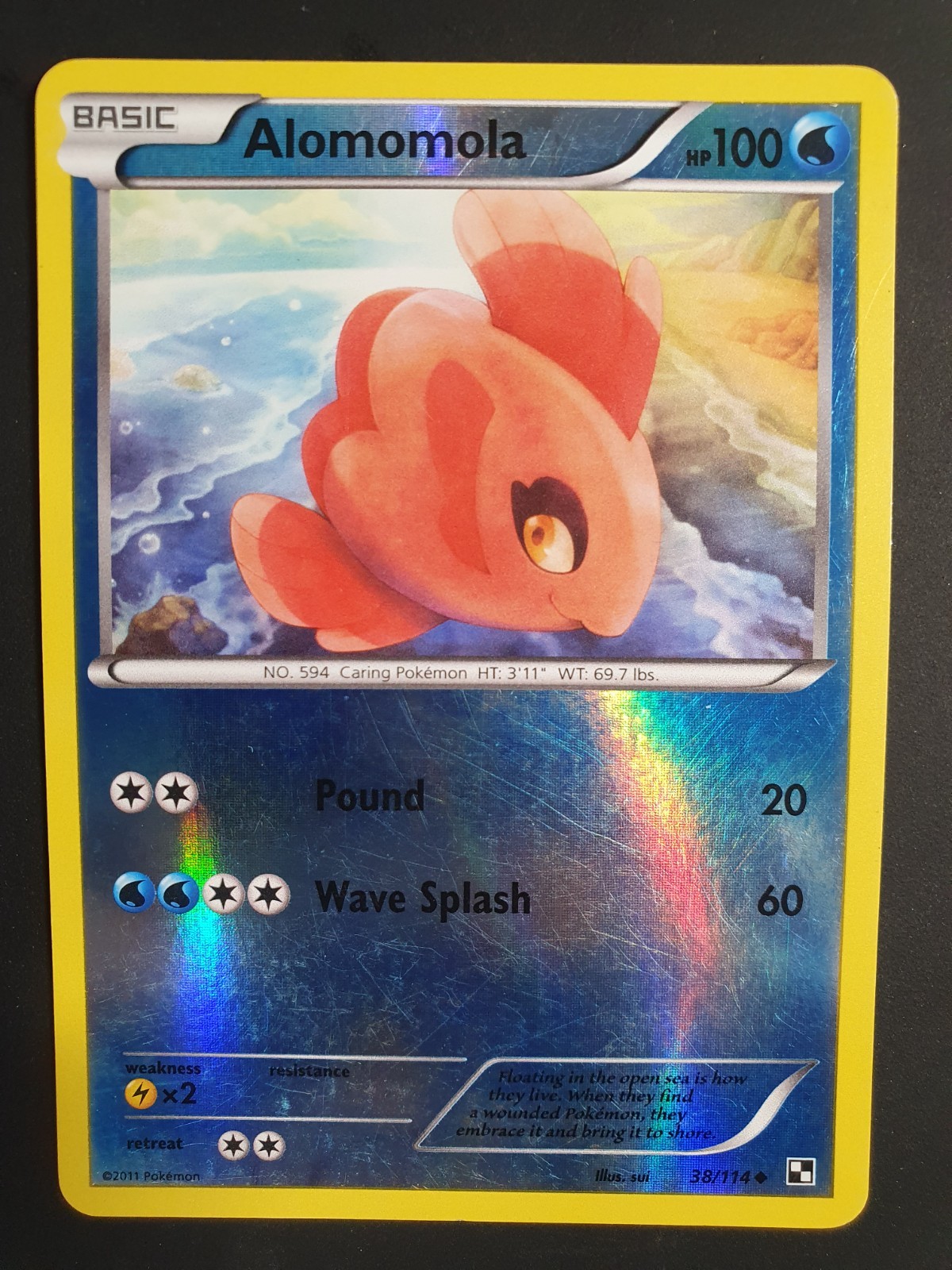 Alomomola 38/114 Reverse Holo - Black & White Set - Pokemon Card - LP