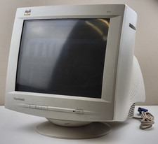 Monitor de computadora CRT 2005 ViewSonic E55 VS10623 retro para juegos color 15" - *LEER*