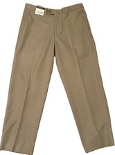 NEW Men's Khaki Dress Pants 36x30 Easy Care Waist Expander Roundtree Yorke NWT