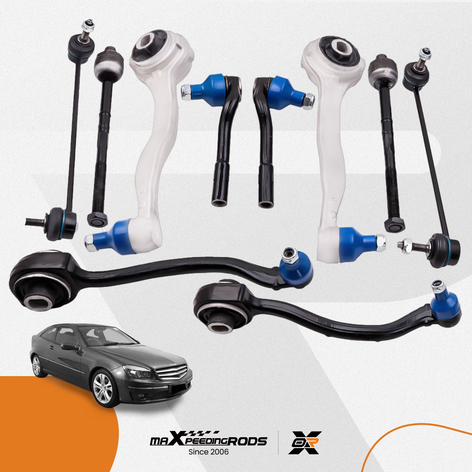 Front Upper + Lower Track Control Arm Kit For Mercedes-benz CL203 W203 S203 - Image 2