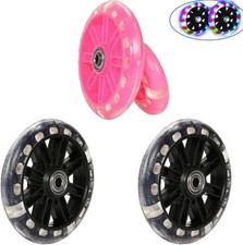 4 Pack Bicycle Training Wheels Replacement Flash Mute Bike Stabiliser Wheel Mo