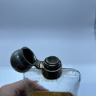 Antique Flask Blown Glass w/ silver, cup, lid — photo 4