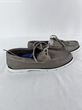 Sperry Top-Sider Leeward 2-Eye Perforated Boat Shoes Men's 9M Grey STS19460