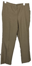 Alfred Dunner Womens 1/2 Elastic Waist Tan Pull On Dress Pants Size 12
