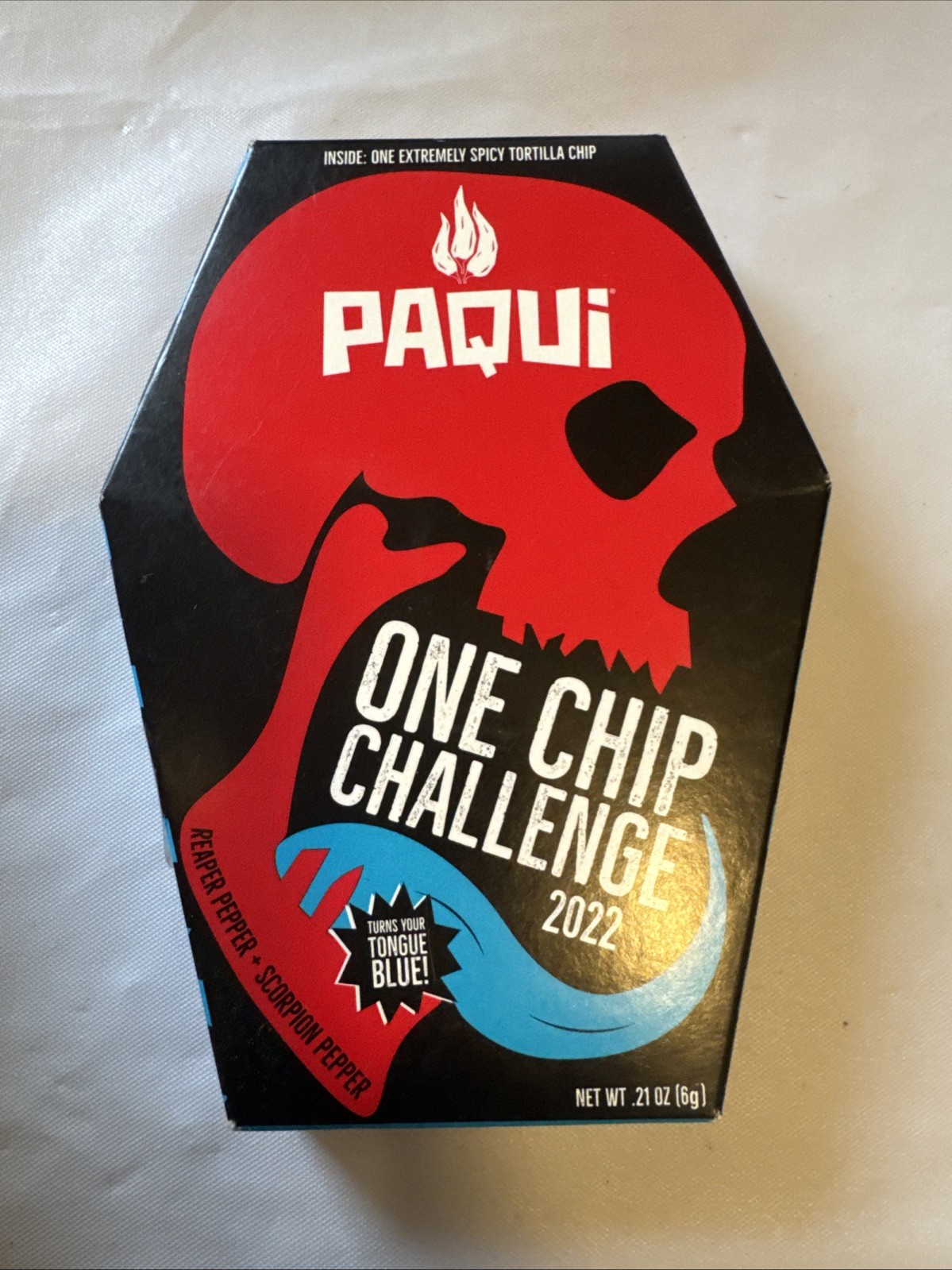 PaquiOne Chip Challenge 2022 Reaper Pepper + Scorpion Pepper spicy