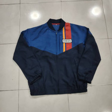 Retro Showa JDM Japan ENEOS Oil Gas Station Staff Uniform Blue Jacket Initial D