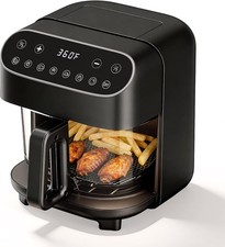 5QT Air Fryer with Glass Basket, 8 Presets, Visible PFAS-Free Dishwasher Safe