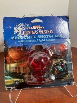 National Lampoon Christmas Vacation Moose Mug Shot Glass String Lights NEW