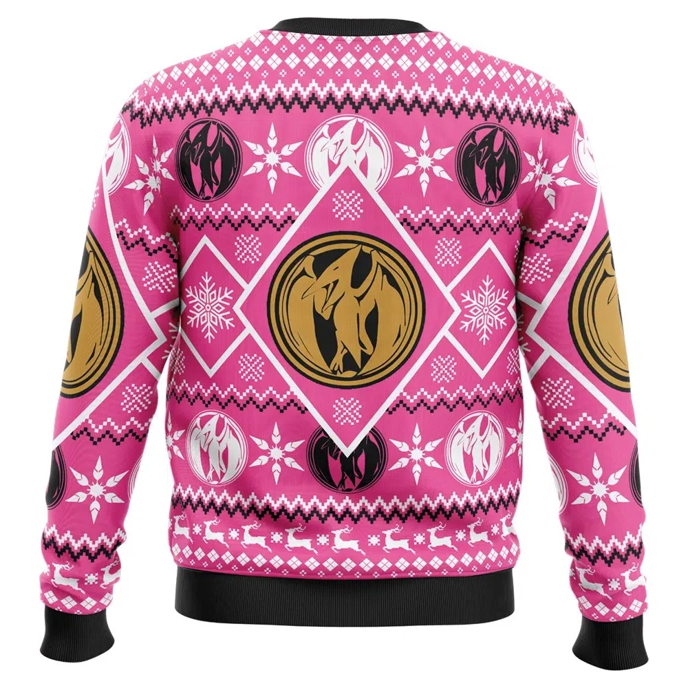 Power Rangers Pink Ranger Christmas Ugly Sweater