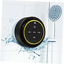 , Upgraded, Shower Speaker, Certified IPX7 Waterproof Bluetooth Black Gold