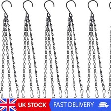 8Pcs Hanging Chain With Clip, 40cm Metal Hanging Basket Hanger 3-Leg Plant
